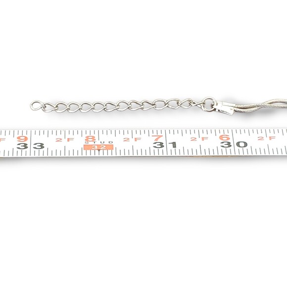 Silver Tone Modernist Brutalist Disc Satellite Double Strand Layered Necklace - Picture 7 of 7